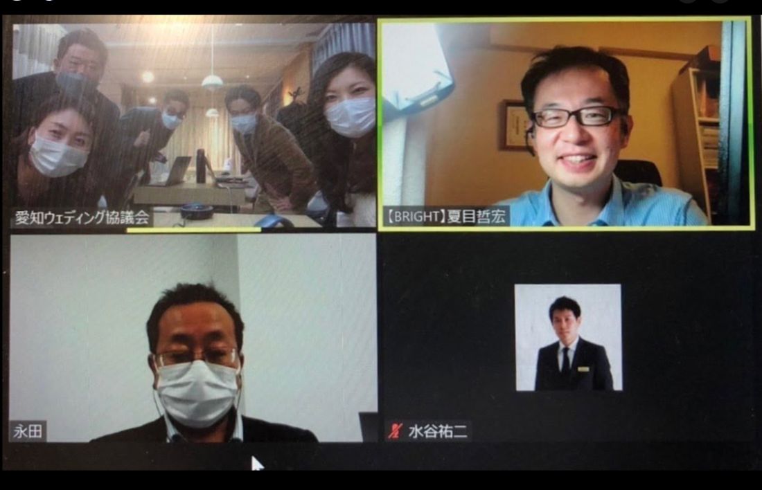 オンラインで開催された定例理事会の様子